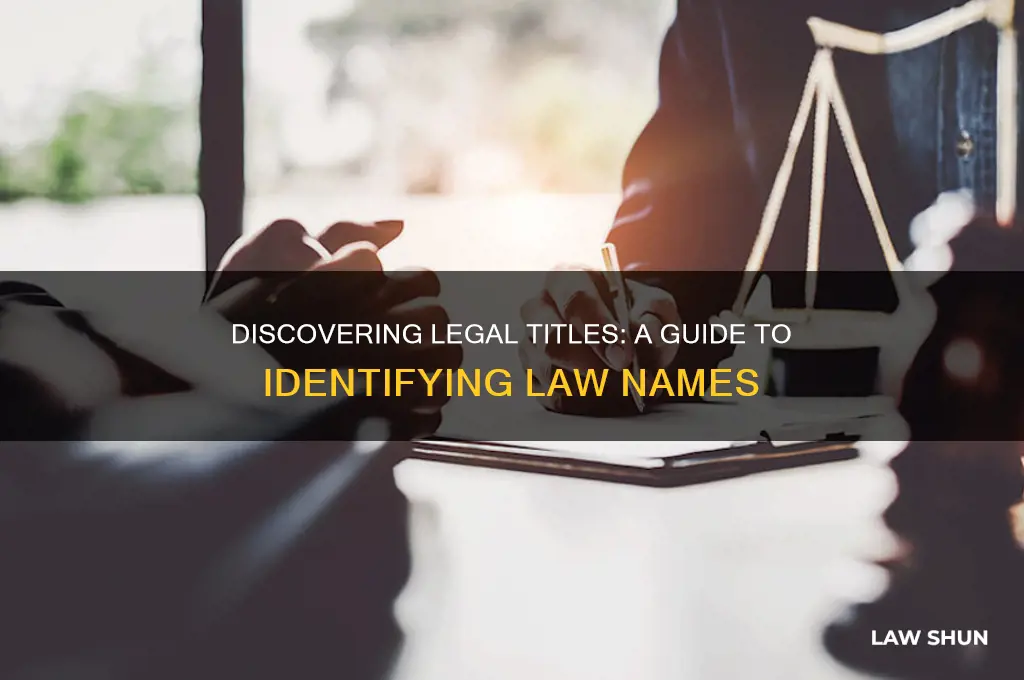 how to find the name of the law
