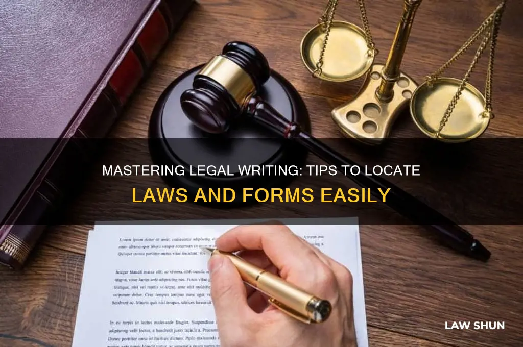 how to find writin laws forms