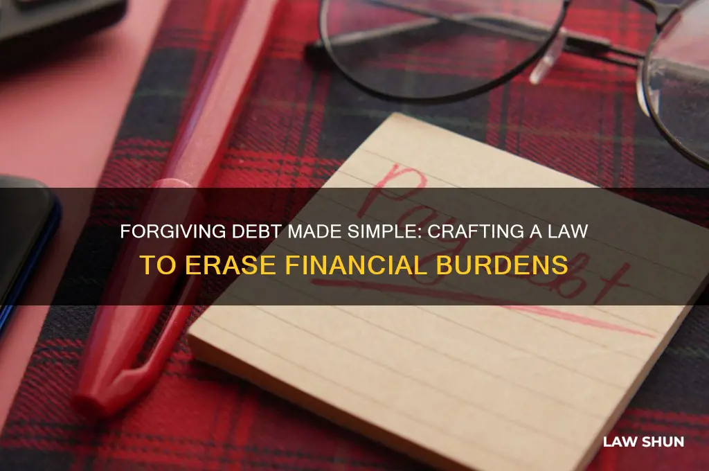 how to forgive debt just write a law