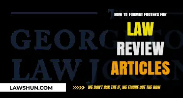 Mastering Law Review Footer Formatting: Essential Tips for Academic Excellence