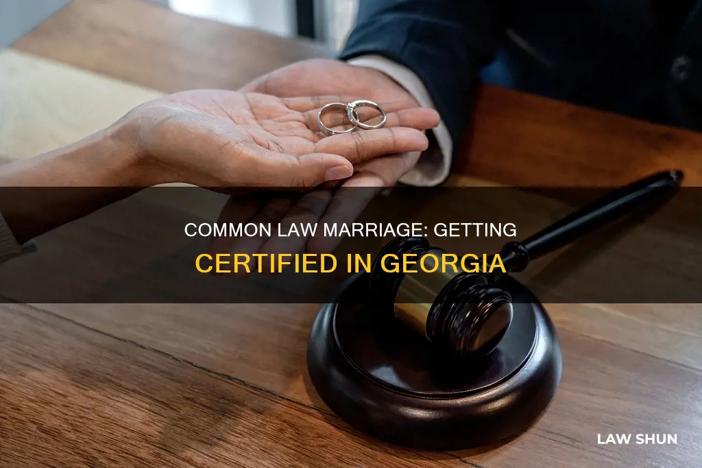how to get a common law marriage certificate in georgia