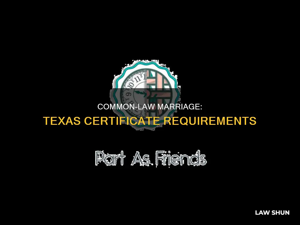 how to get a common law marriage certificate in texas