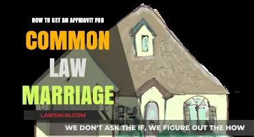 Obtaining an Affidavit for Common Law Marriage