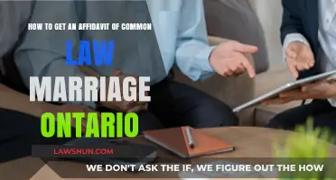 Common-Law Marriage: Getting an Affidavit in Ontario