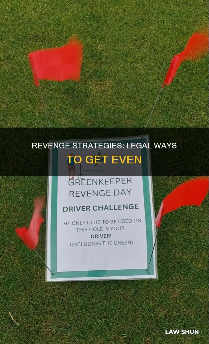 how to get even with someone without breaking the law