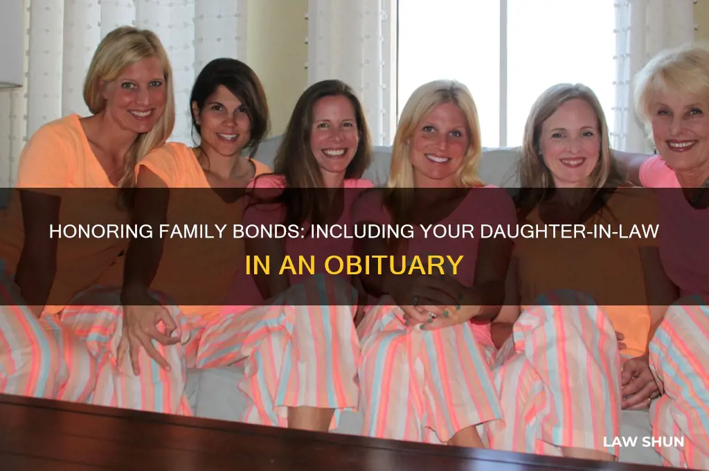 how to include daughter in-law in obituary