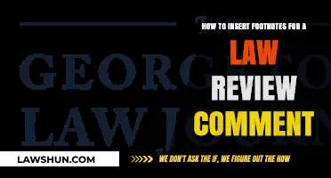 Mastering Footnotes: A Guide to Law Review Comment Formatting