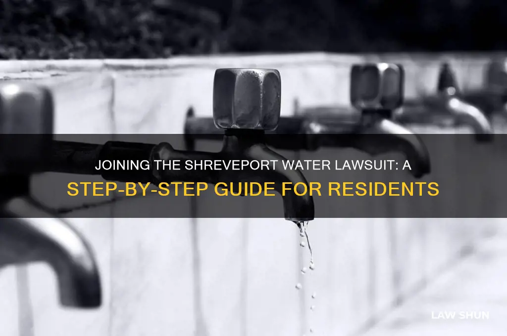how to join law suit against shrevport water