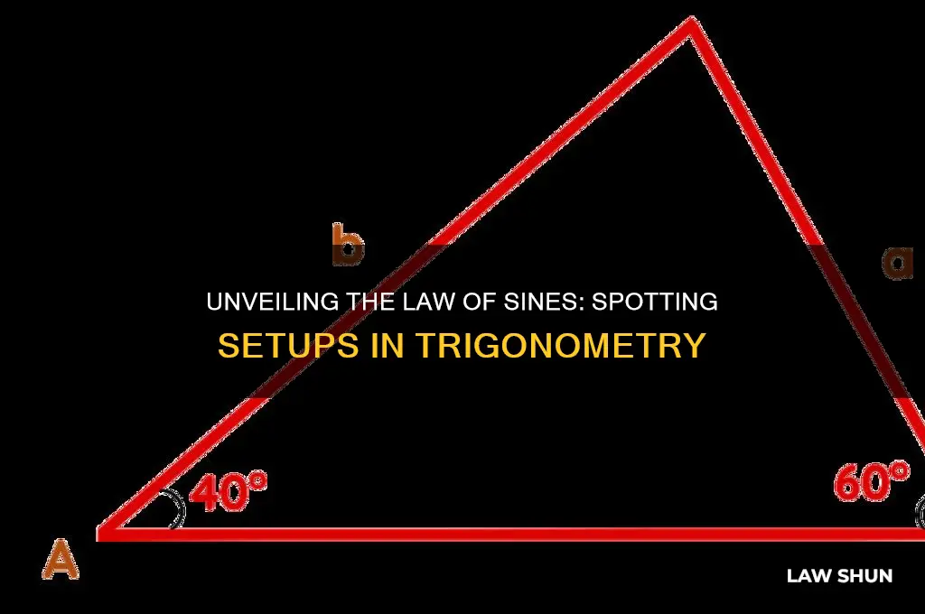 how to know i being set up law of sines