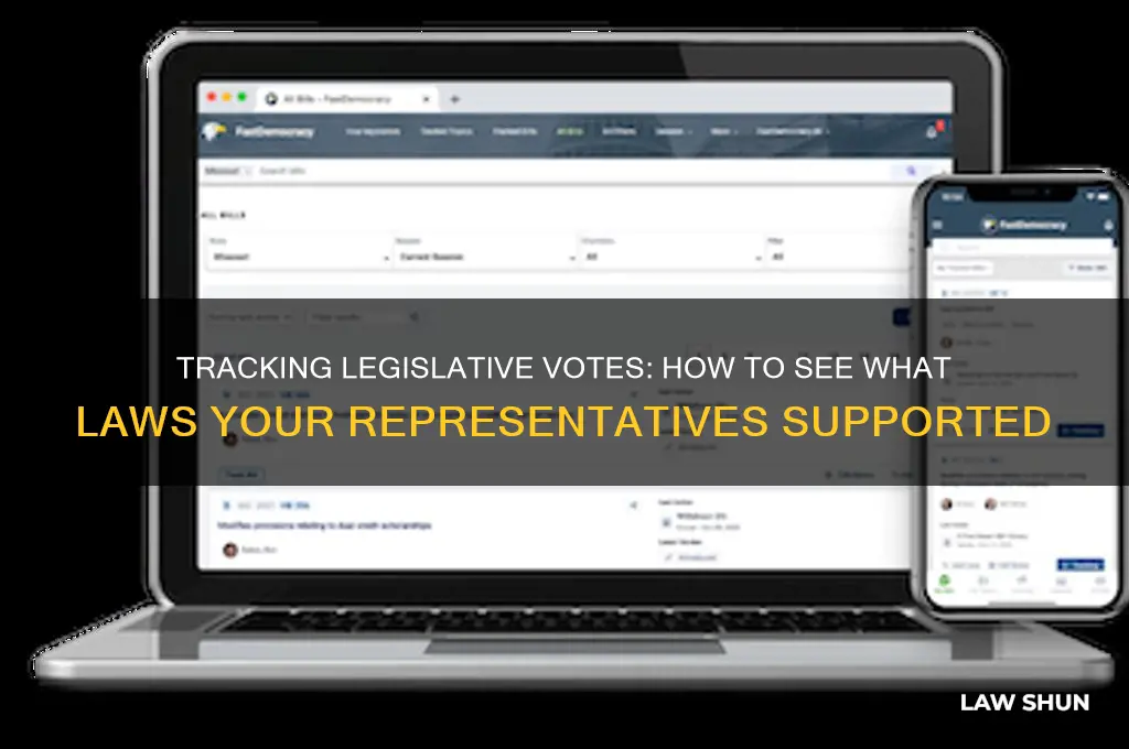 how to know what legislators voted for what laws