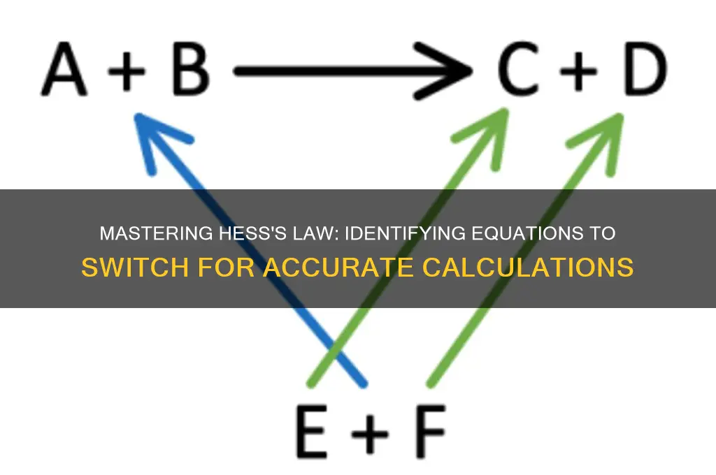 how to know which equation to switch in hess