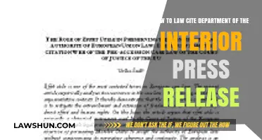 Citing Department of the Interior Press Releases: A Legal Guide