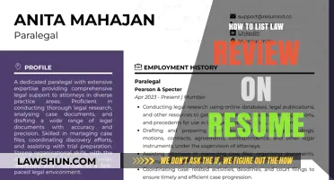 Listing Law Review Experience on Your Resume: A Comprehensive Guide