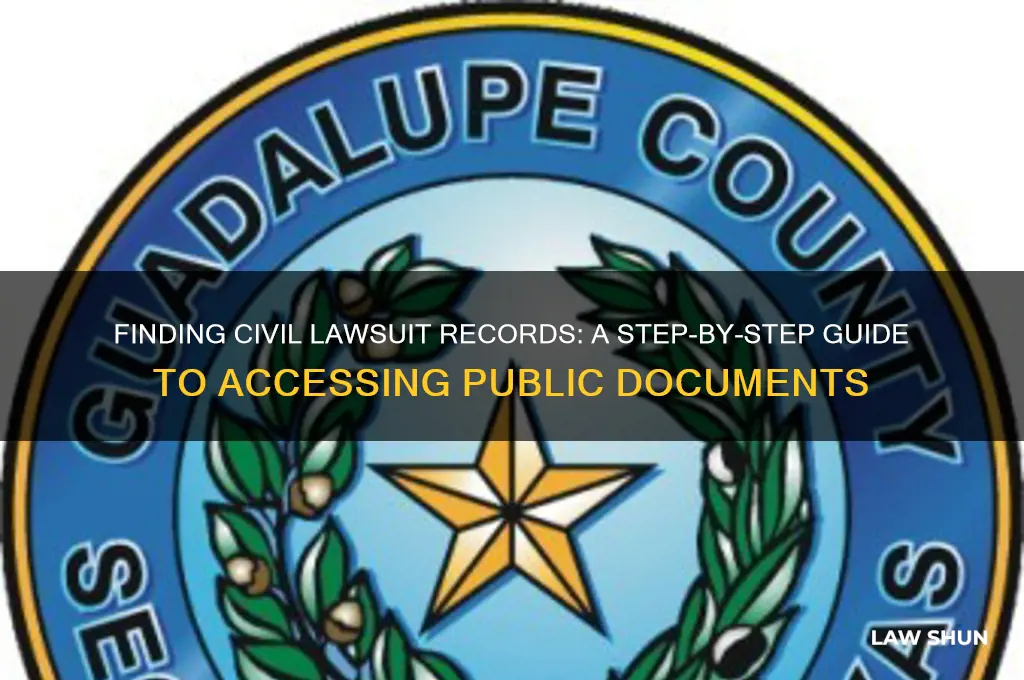 how to locate civil law suit records