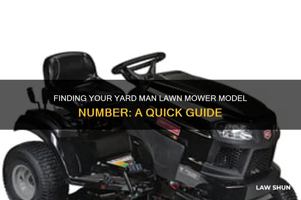 how to locate model number on yard man law mower