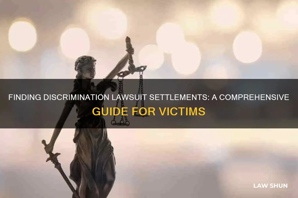 how to look up a discrimination law suit settlement