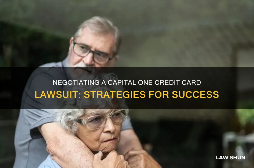 how to negotiate with capital one creditcard law suit