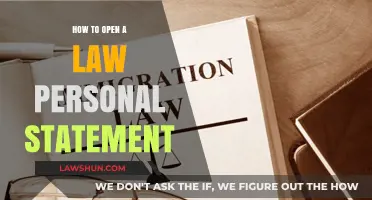 Crafting a Compelling Law Personal Statement: Opening Strategies for Success