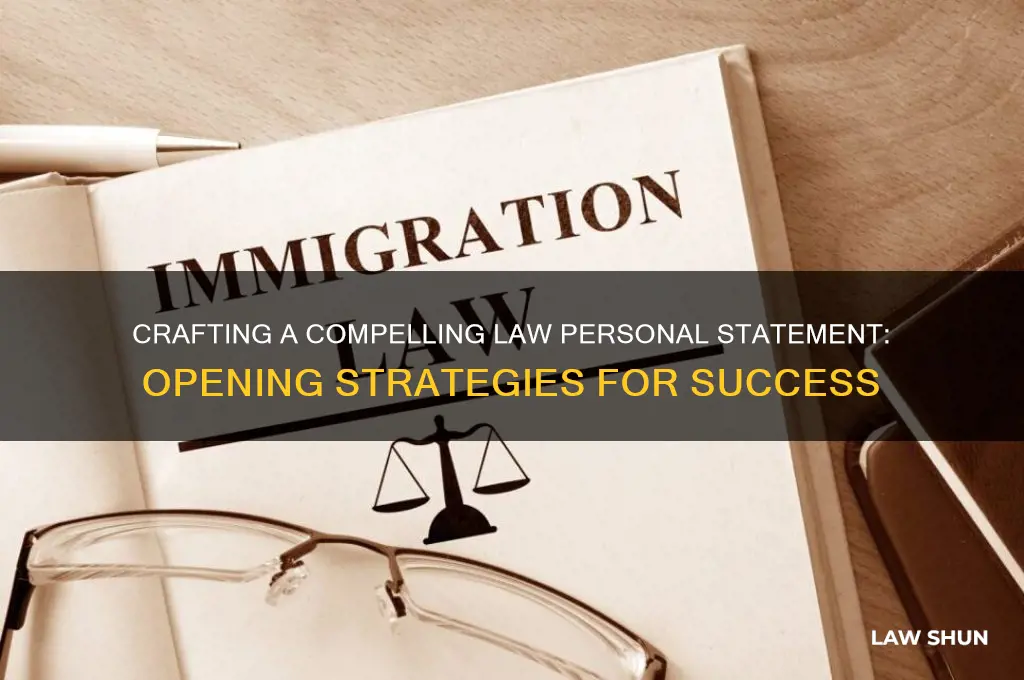 how to open a law personal statement