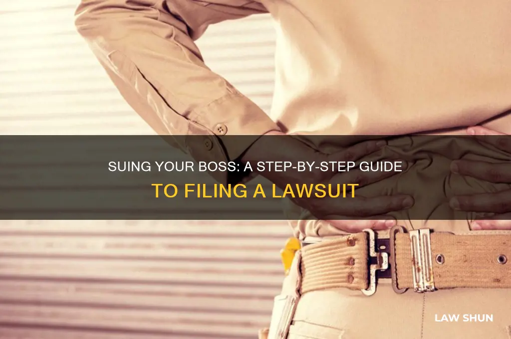 how to open a law suit against a boss
