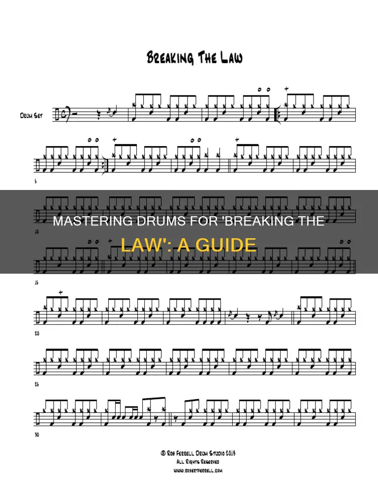 how to play breaking the law on drums