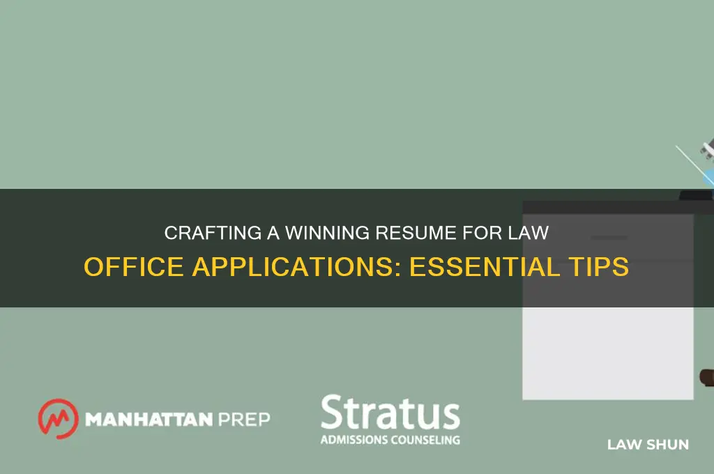 how to present your resume to law office