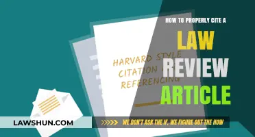 Mastering Legal Citations: A Guide to Citing Law Review Articles