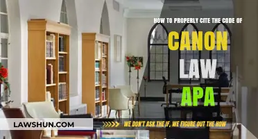 Mastering APA Citations for the Code of Canon Law: A Guide