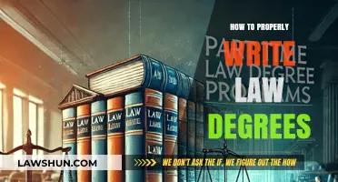 Mastering Legal Credentials: A Guide to Writing Law Degrees Accurately