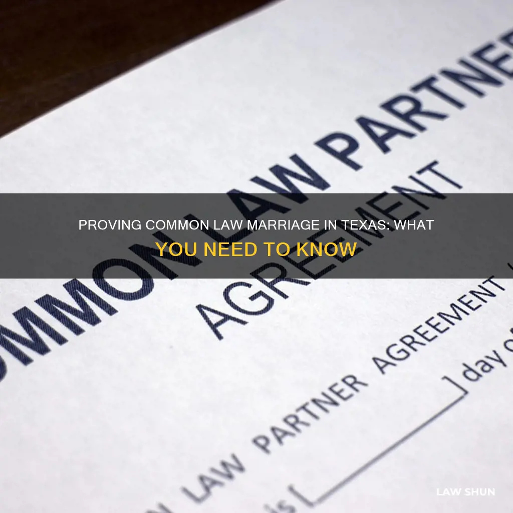 how to prove common law marriage in texas after death