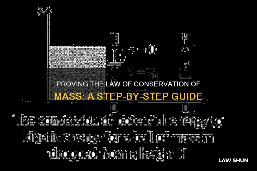 how to prove law of conservation of mass
