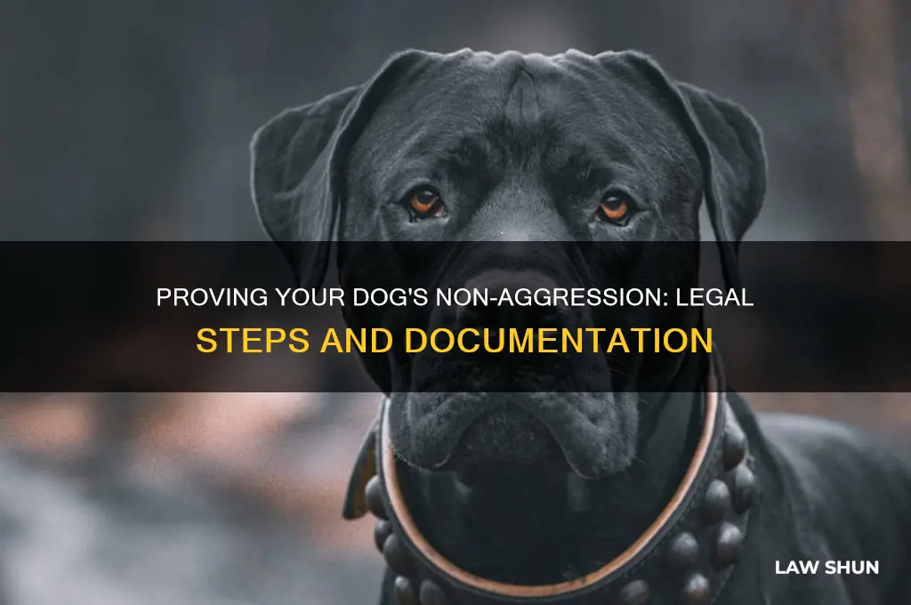 how to prove lawfully that your dog is not aggressive