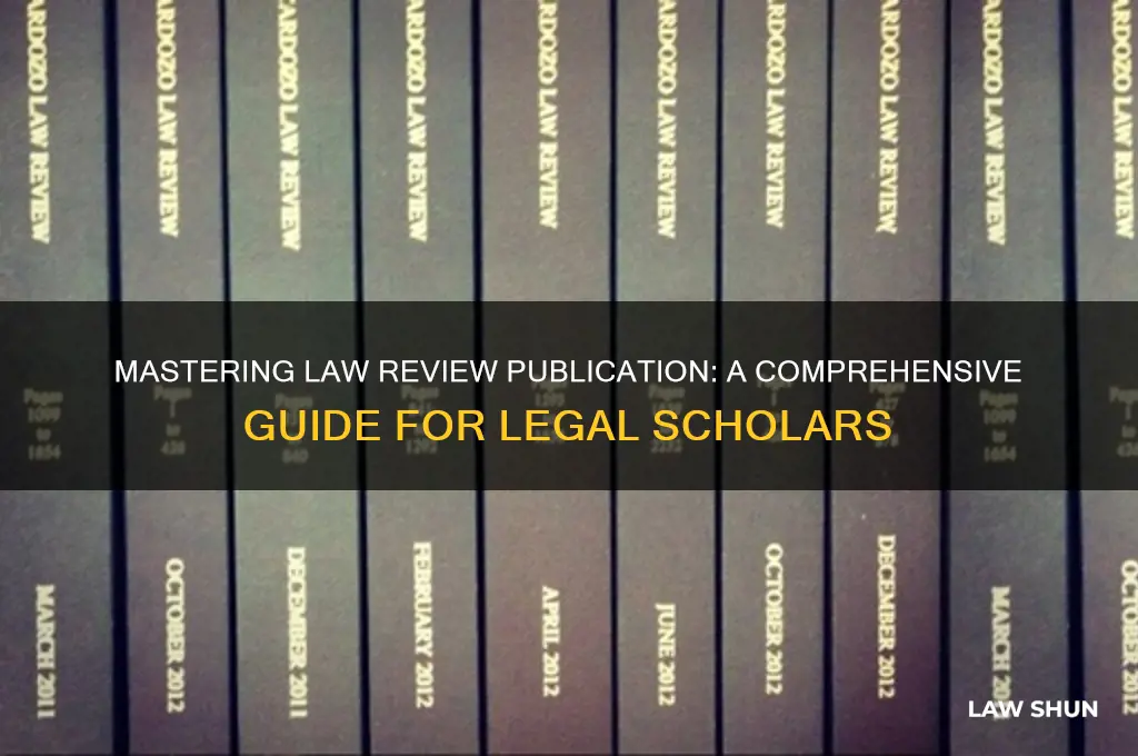 how to publish law reviews