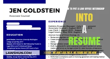 Crafting a Standout Resume with Your Law Office Internship Experience