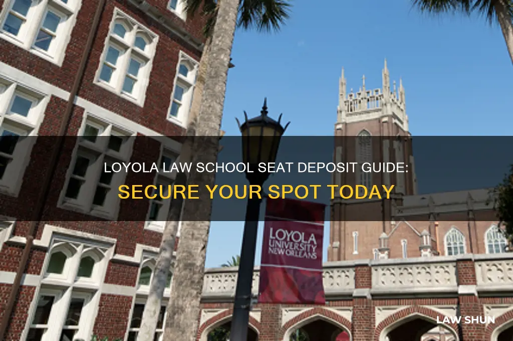 how to put a seat deposit down at loyola law