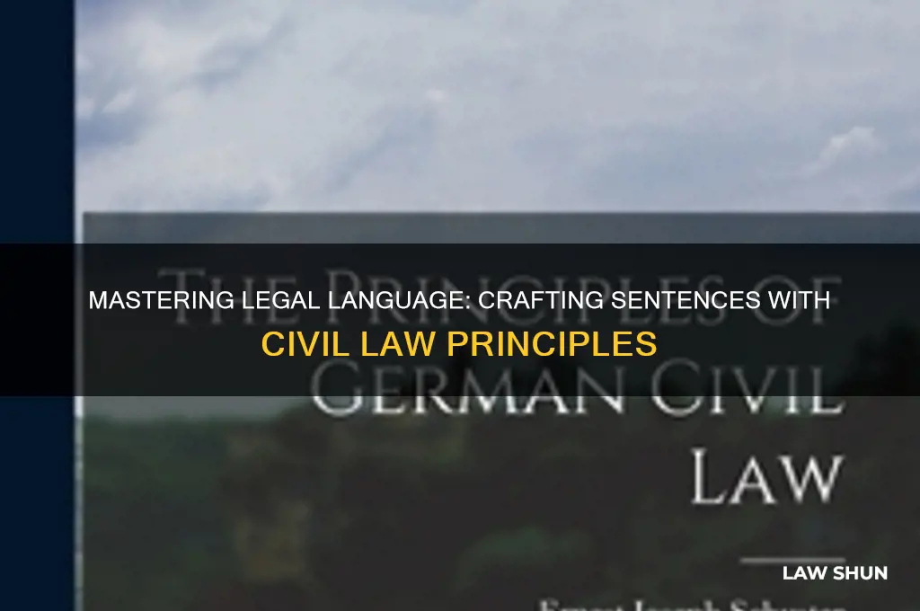 how to put civil law in a sentence