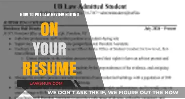 Highlighting Law Review Editing Experience Effectively on Your Resume