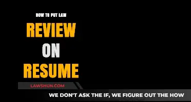 Highlighting Law Review Experience on Your Resume: A Comprehensive Guide