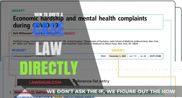 Citing Case Law: Direct Quoting