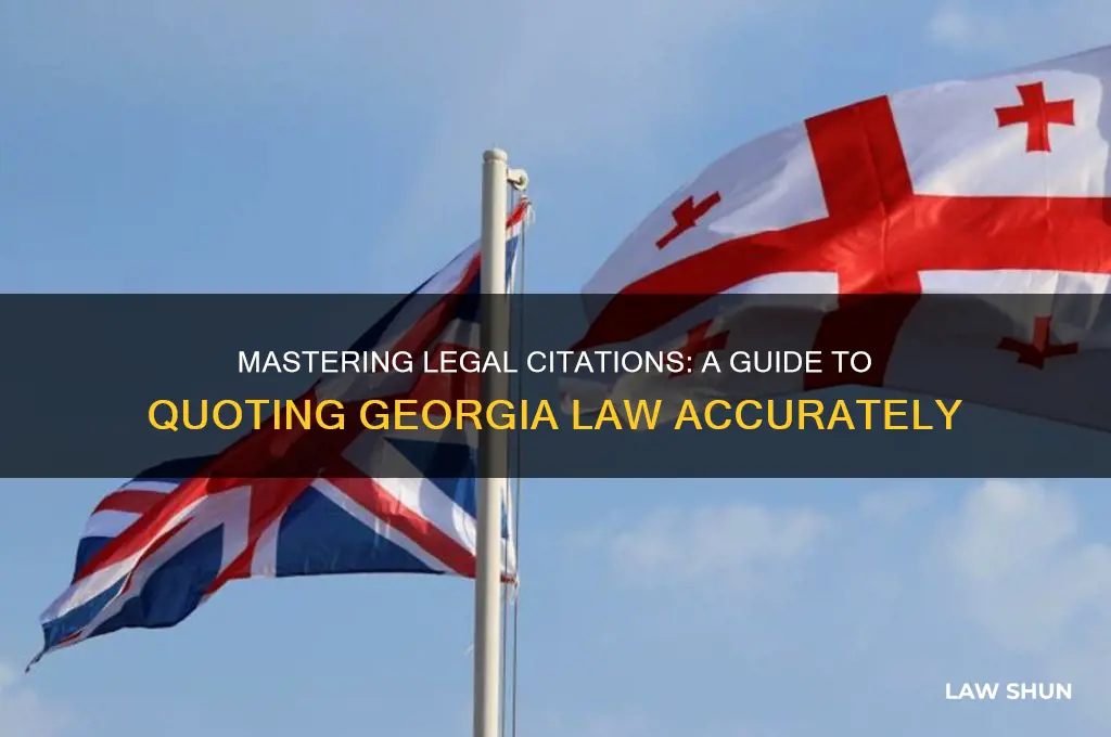 how to quote georgia law