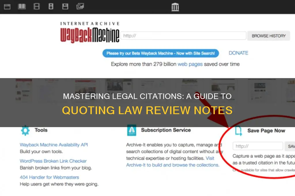 how to quote law review notes