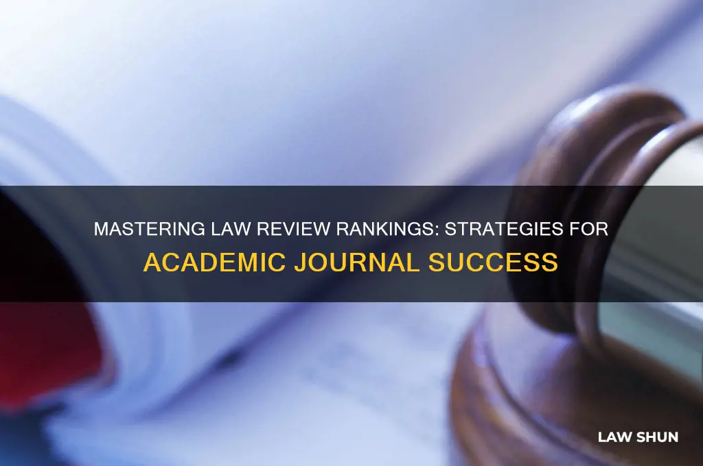 how to rank law reviews