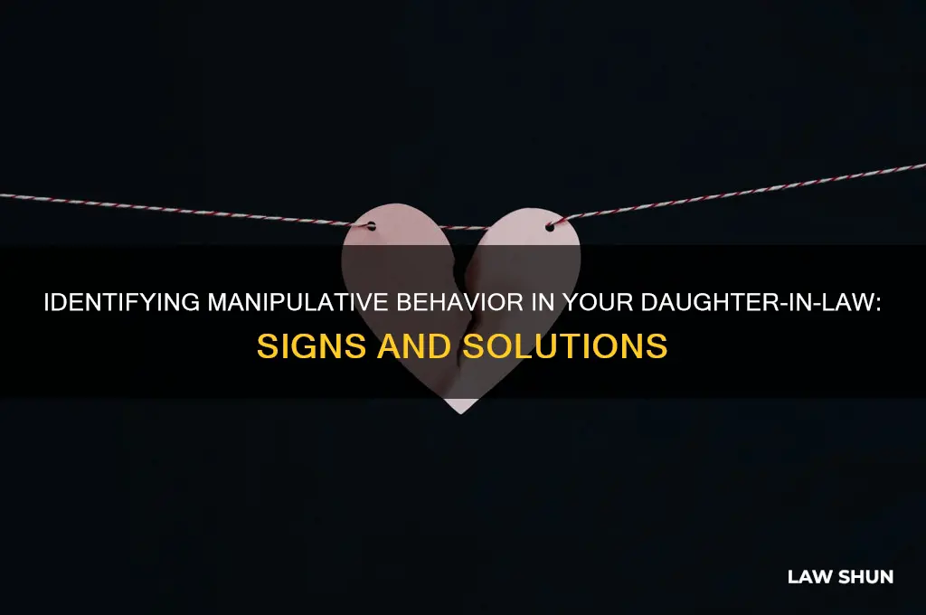 how to recognize a manipulative daughter in law