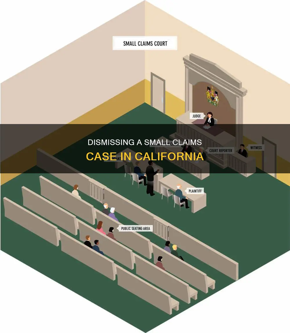 how to remove case from calendar small claim ca law
