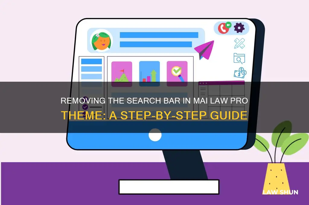 how to remove search bar from mai law pro theme