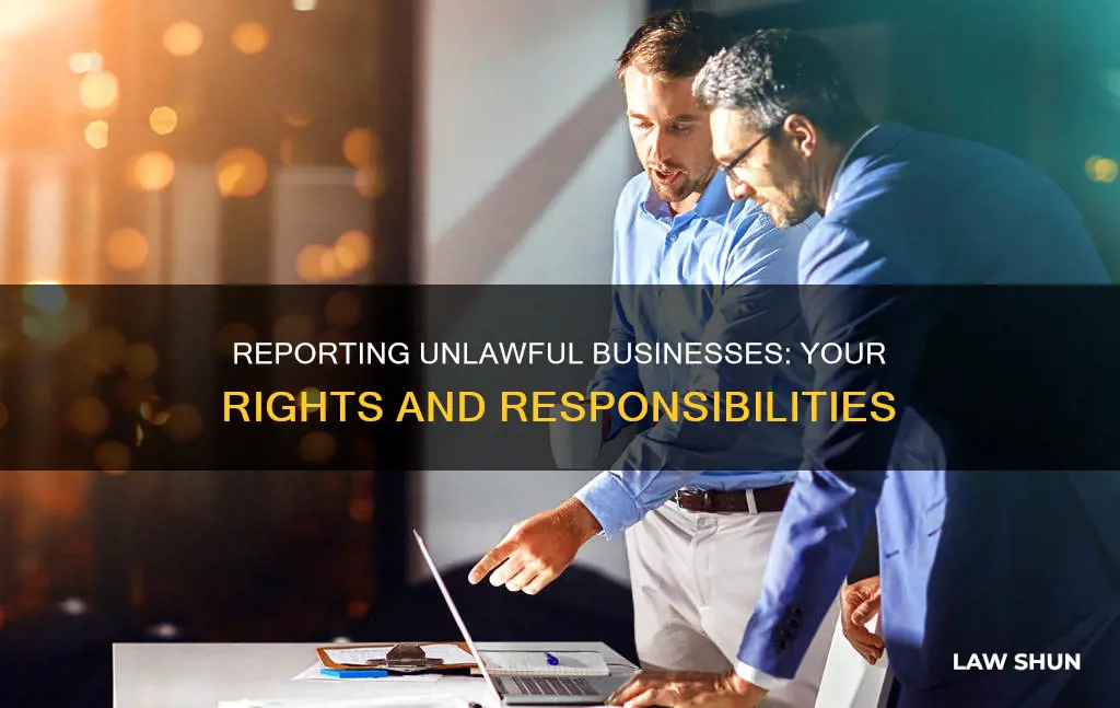 how to report a business breaking the law