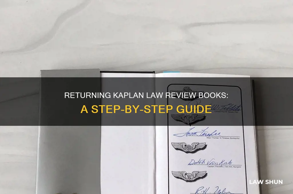 how to return kaplan law review books