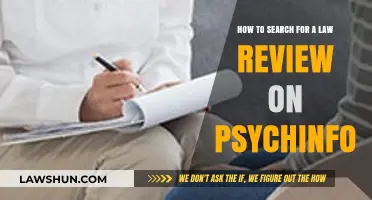 Finding Law Reviews on PsycINFO: A Comprehensive Search Guide