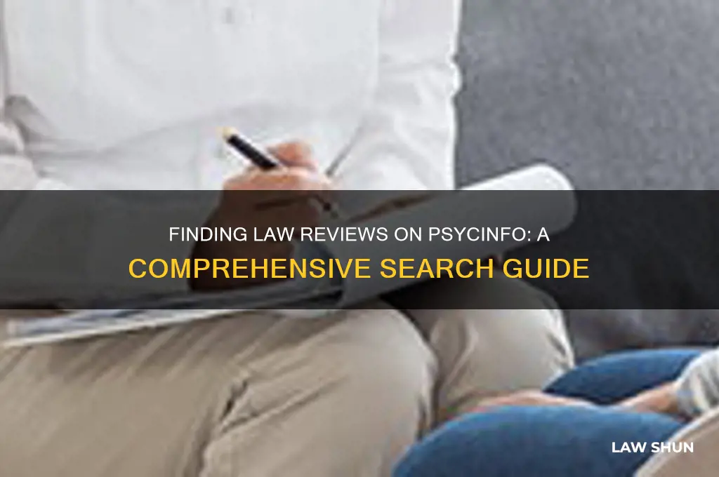 how to search for a law review on psychinfo