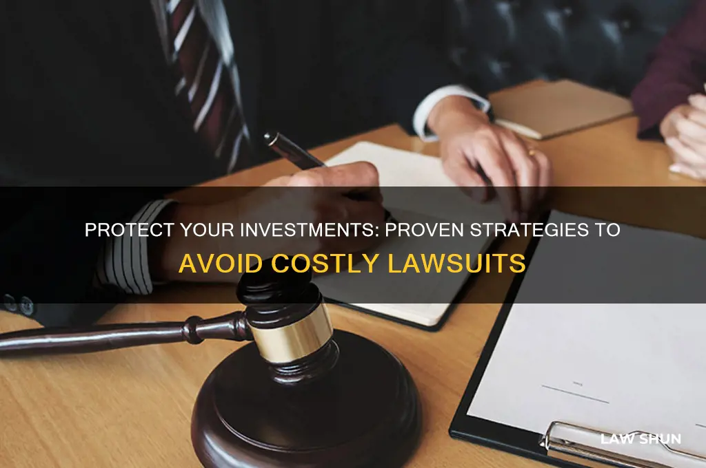 how to secure investment fro law suits